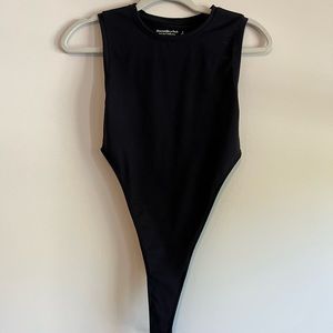 Black cut out body suit